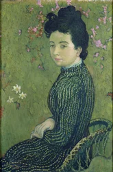 Retrato de Eva Meurier con un vestido verde, 1891